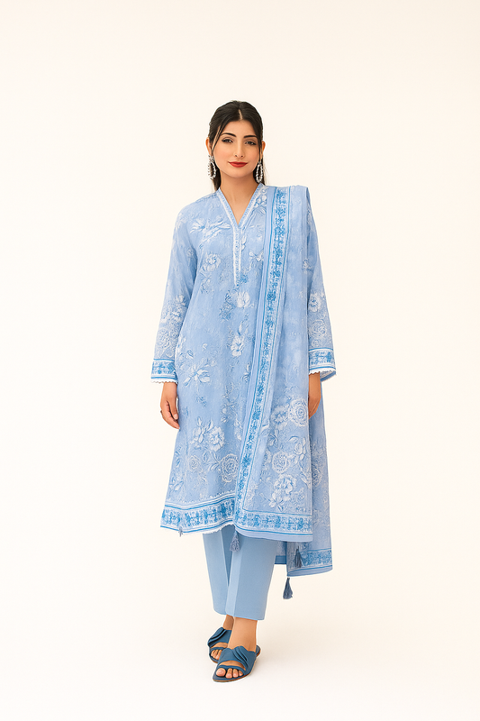 3-Piece unstitched suit