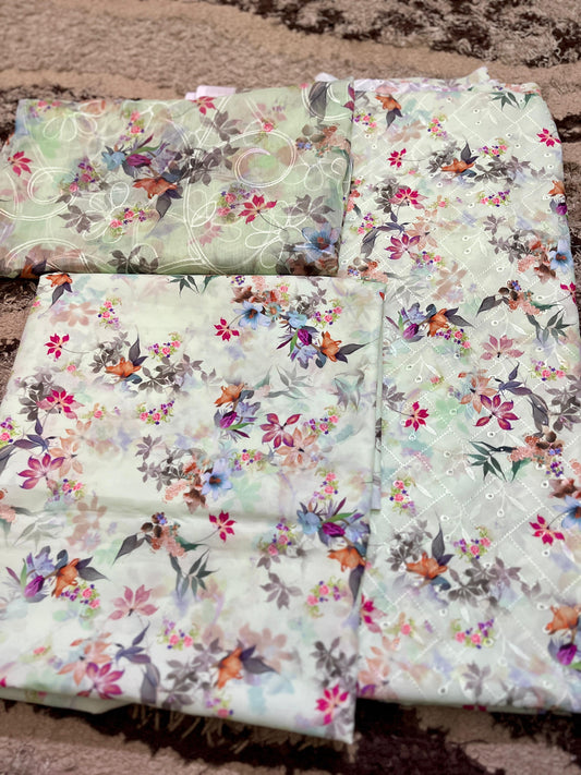 3-piece unstitched suits